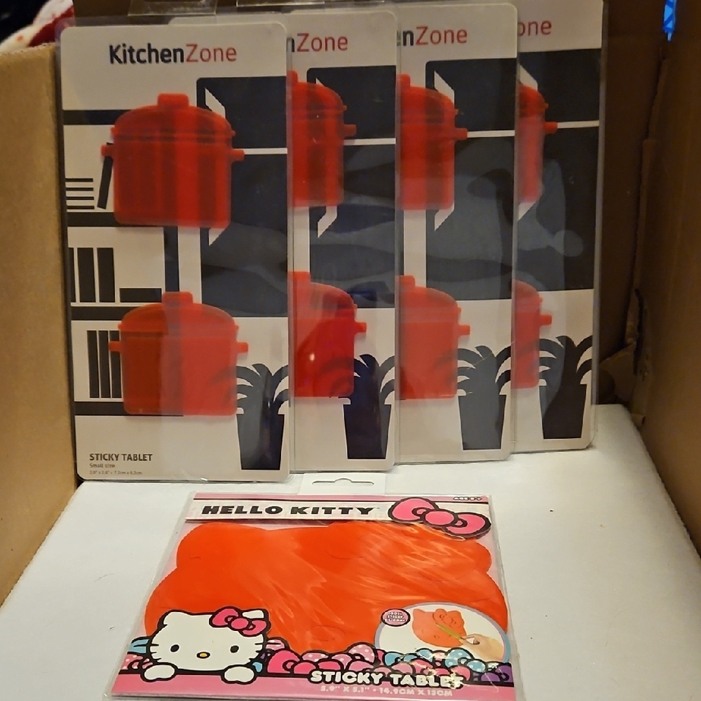 KitchenZone And Hello Kitty Red Sticky Tablet Holders